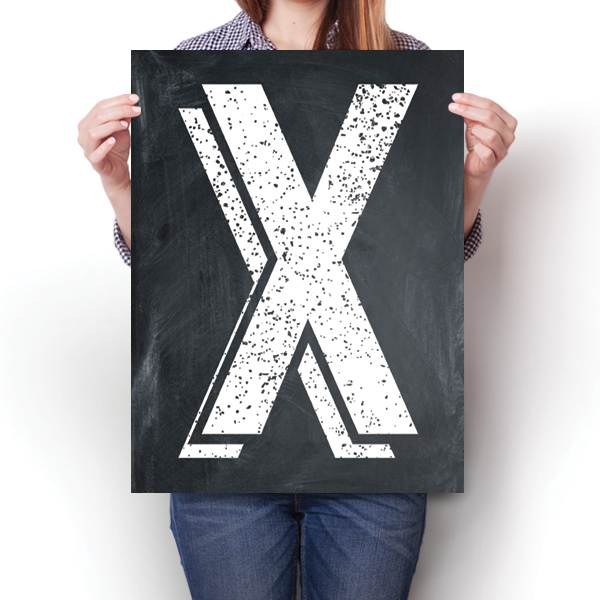 Alphabet Letters - X Poster