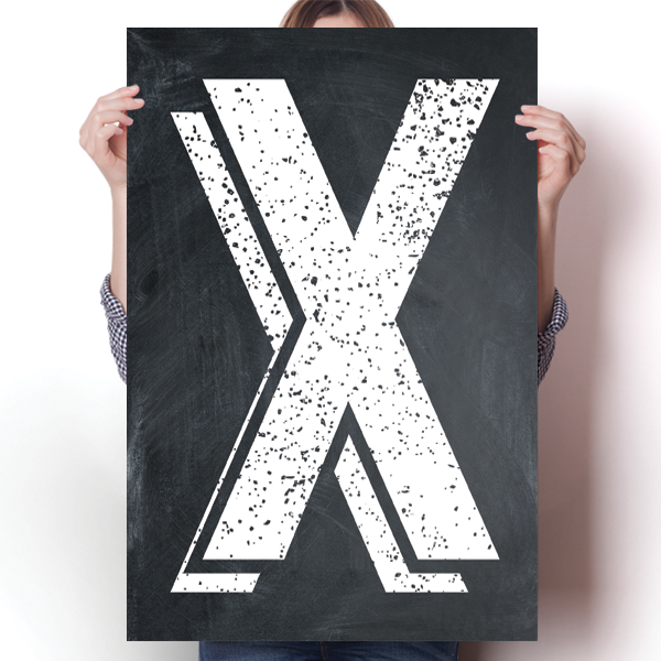 Alphabet Letters - X Poster