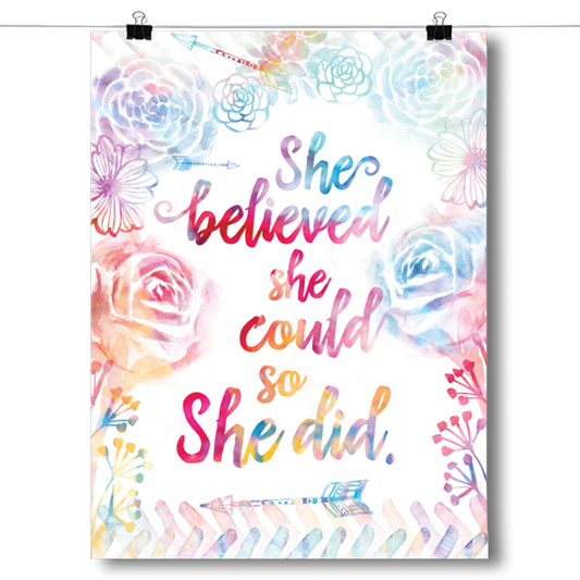 So She Did - White Poster