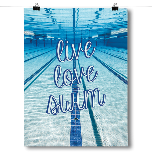 Live Love Swim Poster