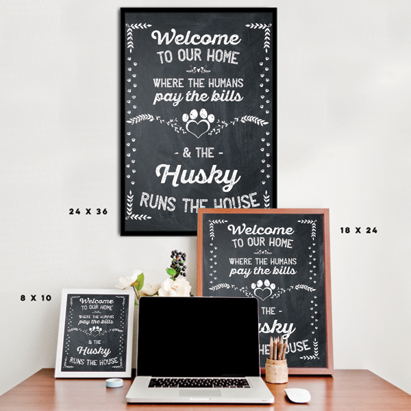 The Husky Runs The House Poster