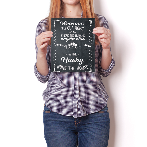 The Husky Runs The House Poster