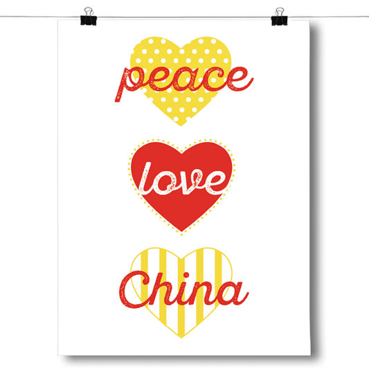 Peace, Love, China Poster