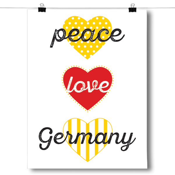 Peace, Love, Germany Poster