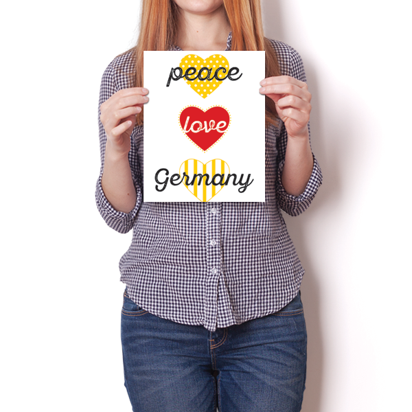 Peace, Love, Germany Poster