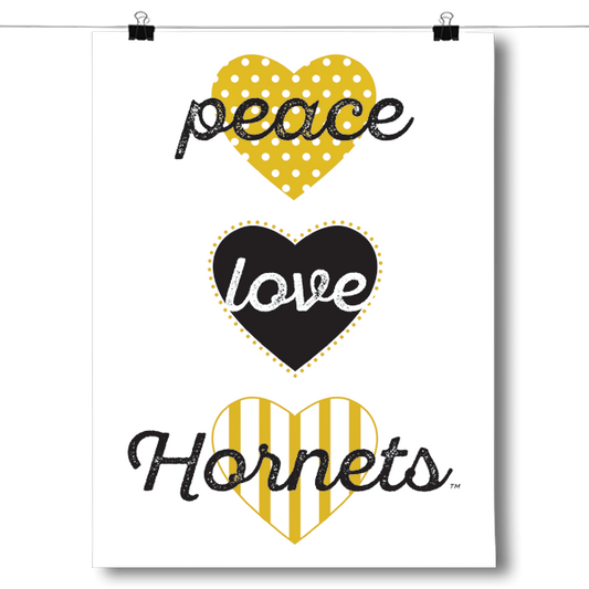 Peace, Love, Hornets (Alabama State) - NCAA Poster
