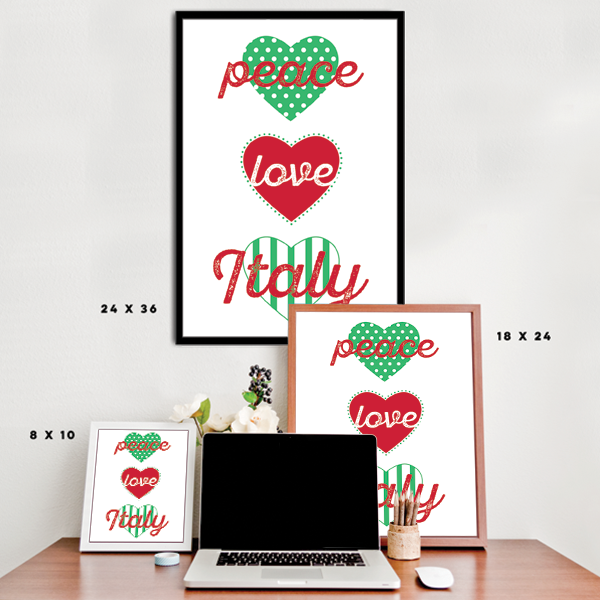 Peace, Love, Italy Poster