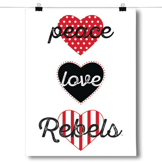 Peace, Love, Rebels (UNLV) - NCAA Poster