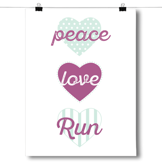 Peace, Love, Run Poster