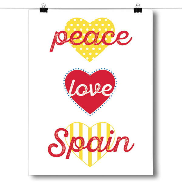 Peace, Love, Spain Poster