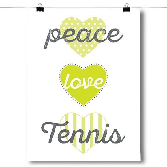 Peace, Love, Tennis Poster