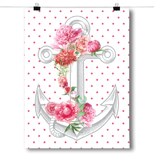 Flower Anchor Poster