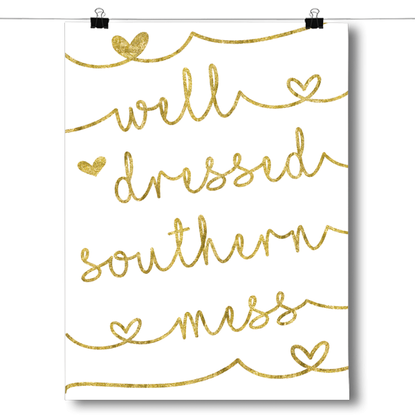 Well-Dressed Southern Mess Poster