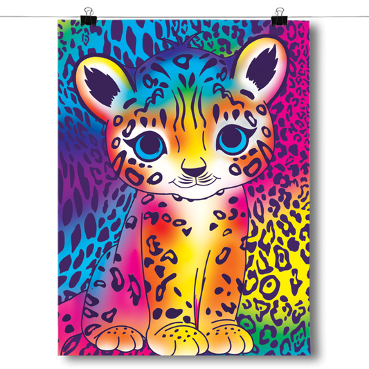 Bright and Colorful Leopard Poster