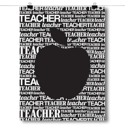 Apple Silhouette - Black Poster