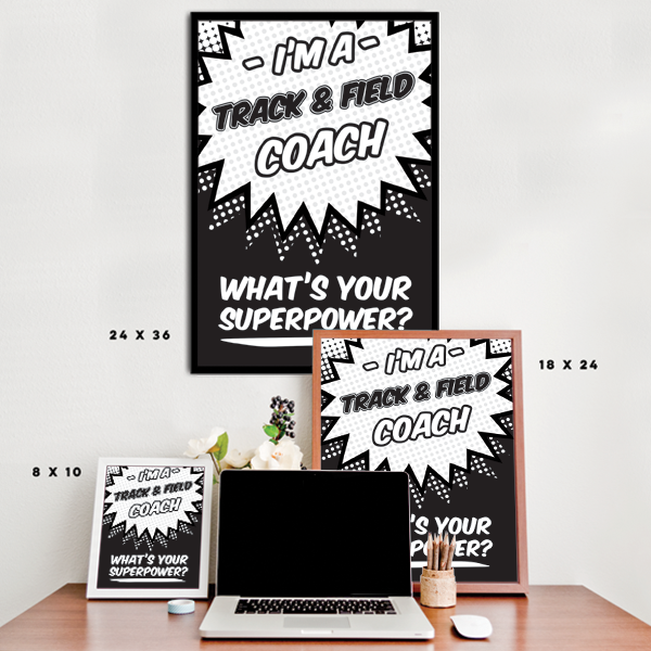 What's Your Superpower - Track and Field Coach Poster