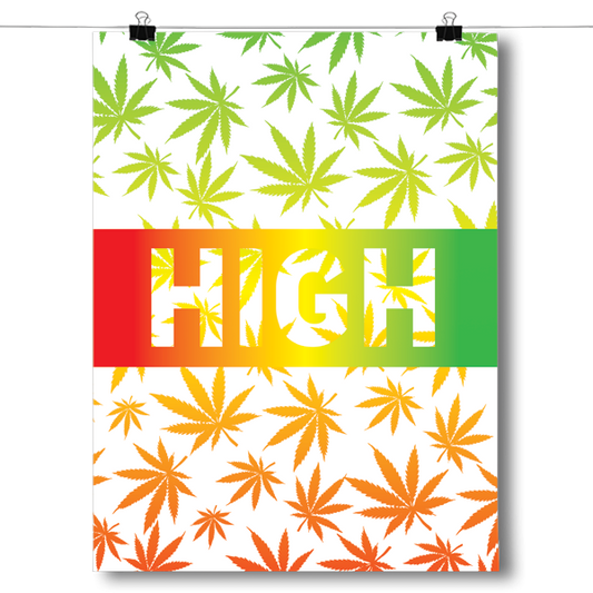 HIGH - Marijuana Leaf Poster