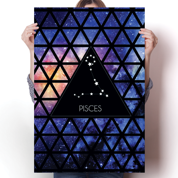 Zodiac Constellation - Pisces Poster
