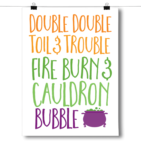 Double Double, Toil and Trouble Poster