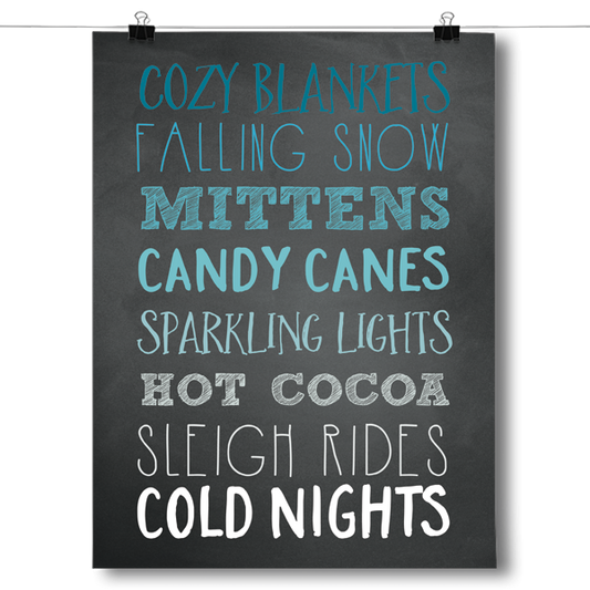 Winter Words Poster