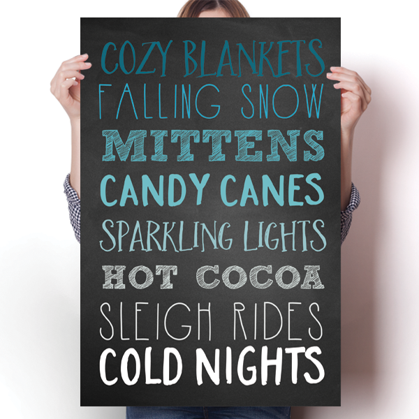 Winter Words Poster