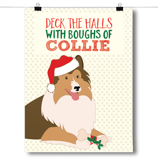 Boughs of Collie - Christmas Poster