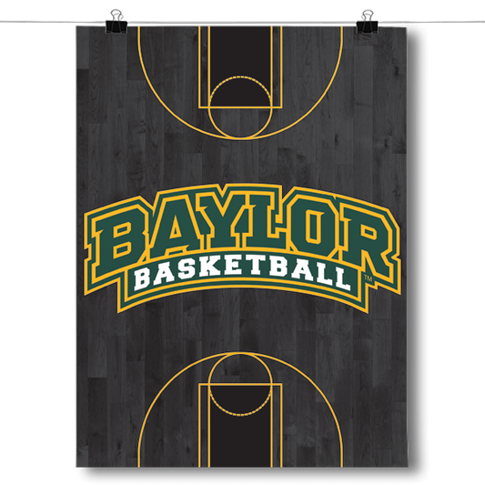 Baylor University Bears - Basketball Court Poster