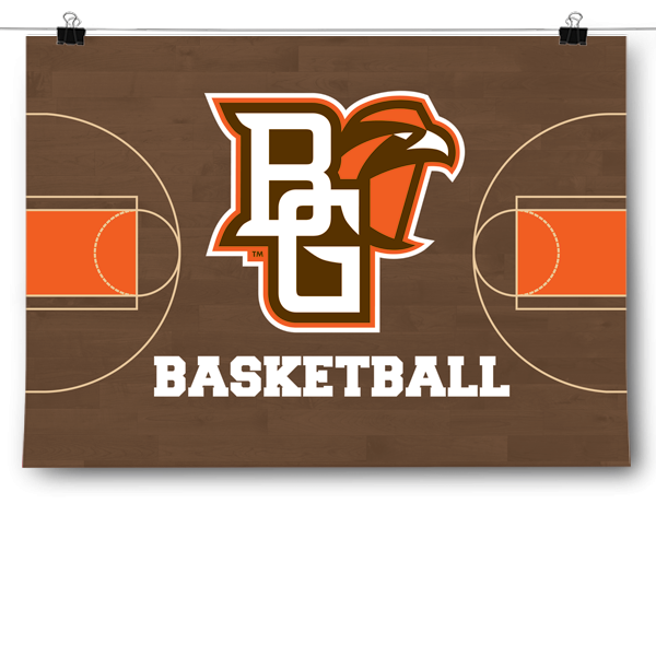 BGSU Falcons - Basketball Court Poster