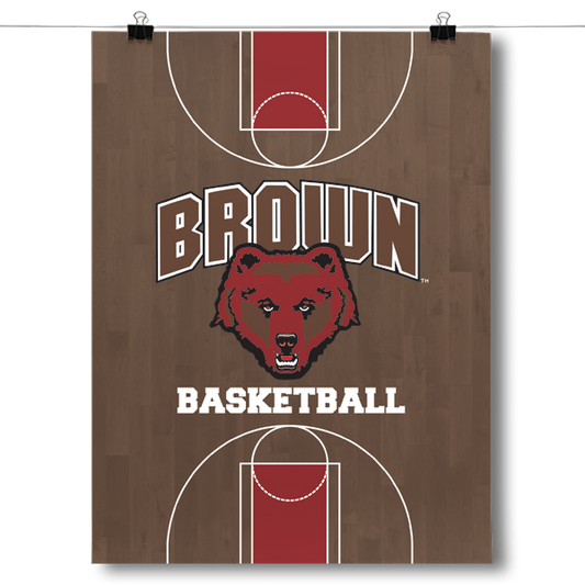 Brown University Bears - Basketball Court Poster
