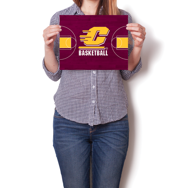 Central Michigan Chippewas - Basketball Court Poster