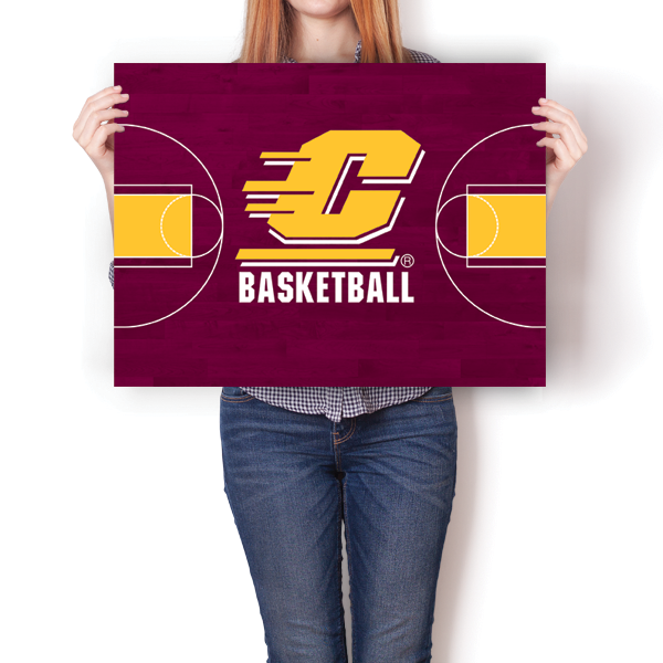 Central Michigan Chippewas - Basketball Court Poster