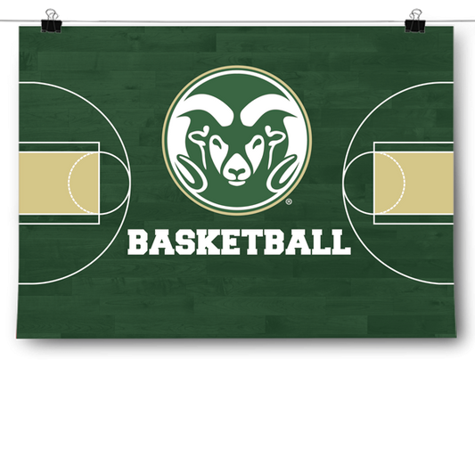 Colorado State Rams - Basketball Court Poster