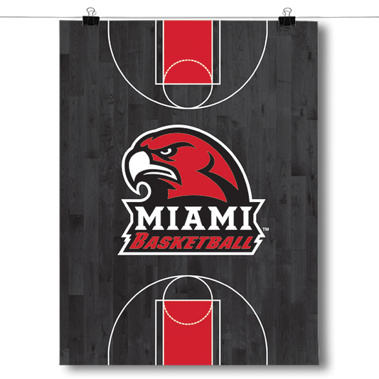 Miami University RedHawks - Basketball Court Poster