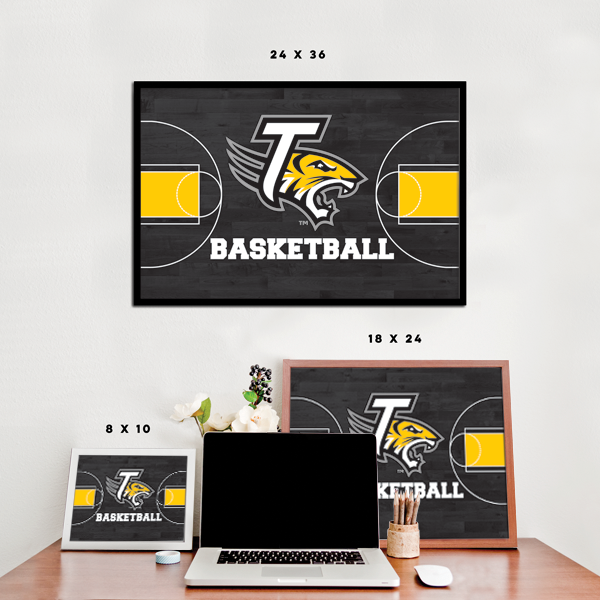Towson University Tigers - Basketball Court Poster
