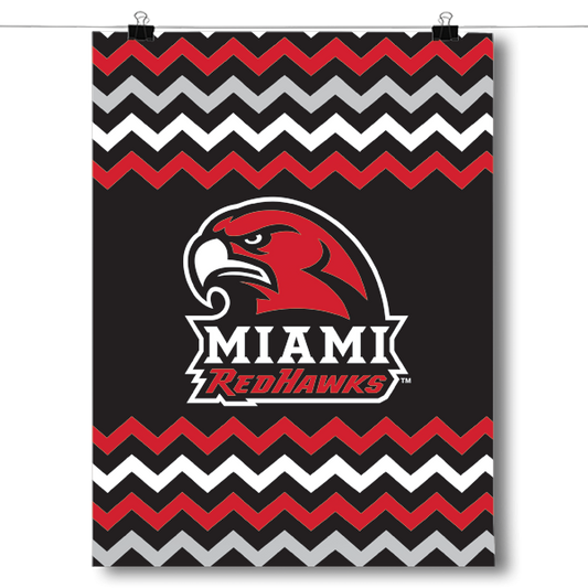 Miami University RedHawks - Chevron Poster