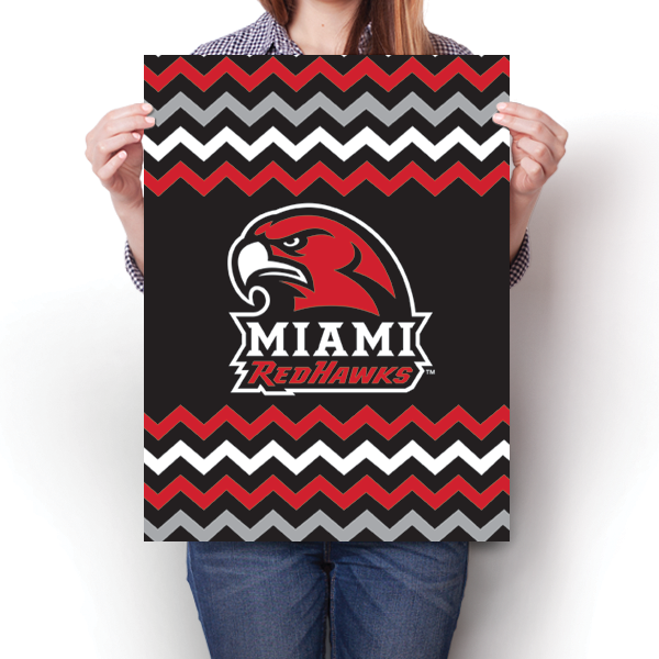 Miami University RedHawks - Chevron Poster