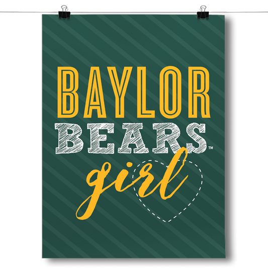 Baylor Bears Girl Poster