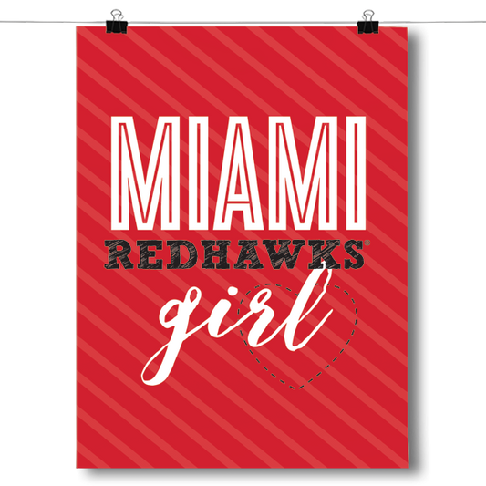 Miami RedHawks Girl Poster