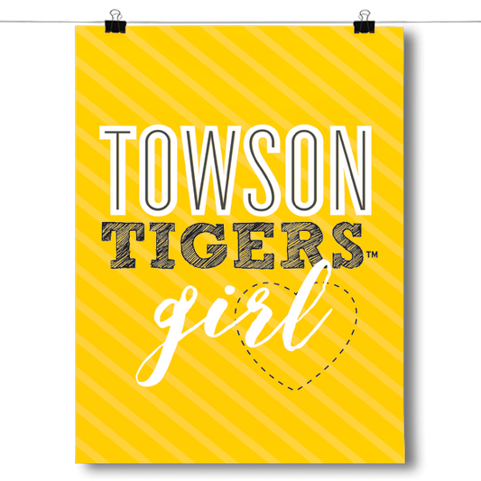 Towson Tigers Girl Poster