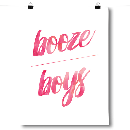 Booze Over Boys Poster
