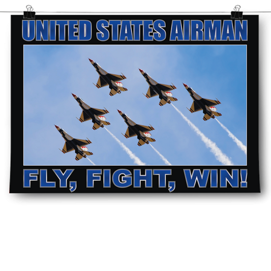 United States Airman - Fly Fight Win Poster