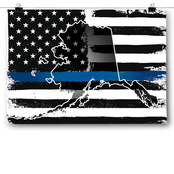 Thin Blue Line - Alaska Poster