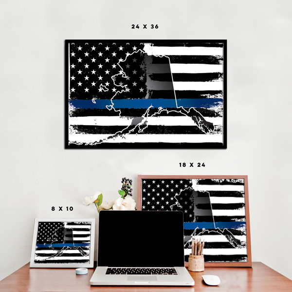 Thin Blue Line - Alaska Poster