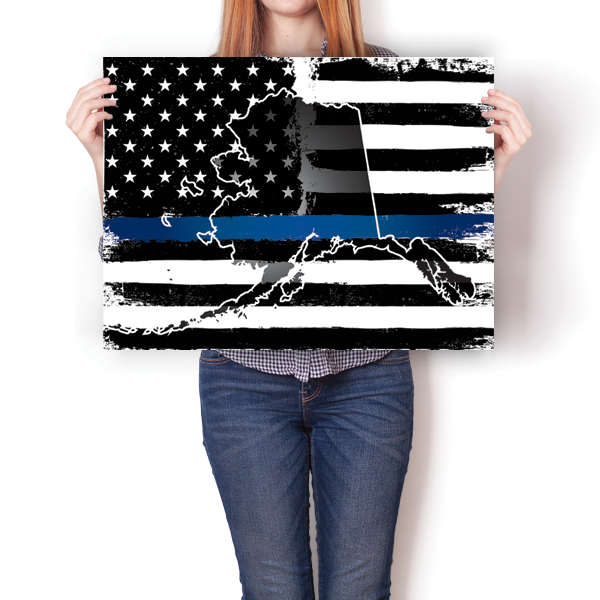 Thin Blue Line - Alaska Poster