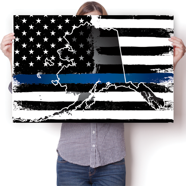 Thin Blue Line - Alaska Poster