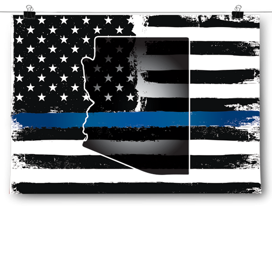 Thin Blue Line - Arizona Poster