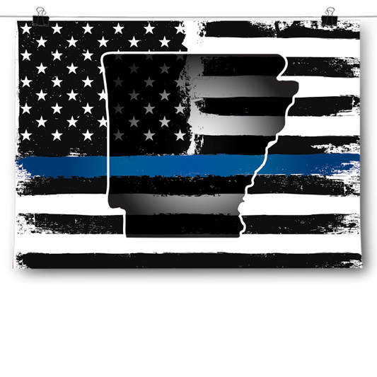 Thin Blue Line - Arkansas Poster