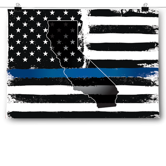 Thin Blue Line - California Poster