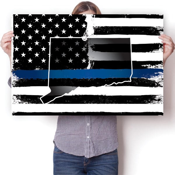 Thin Blue Line - Connecticut Poster
