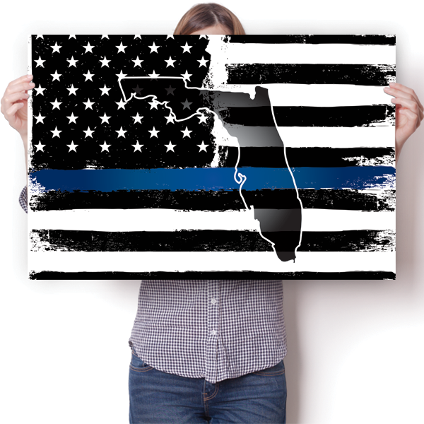 Thin Blue Line - Florida Poster